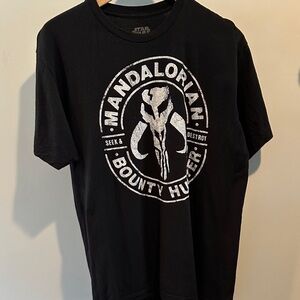 Star Wars Fifth Sun Men's Large Unisex Mandalorian Black Short Sleeve T-Shirt